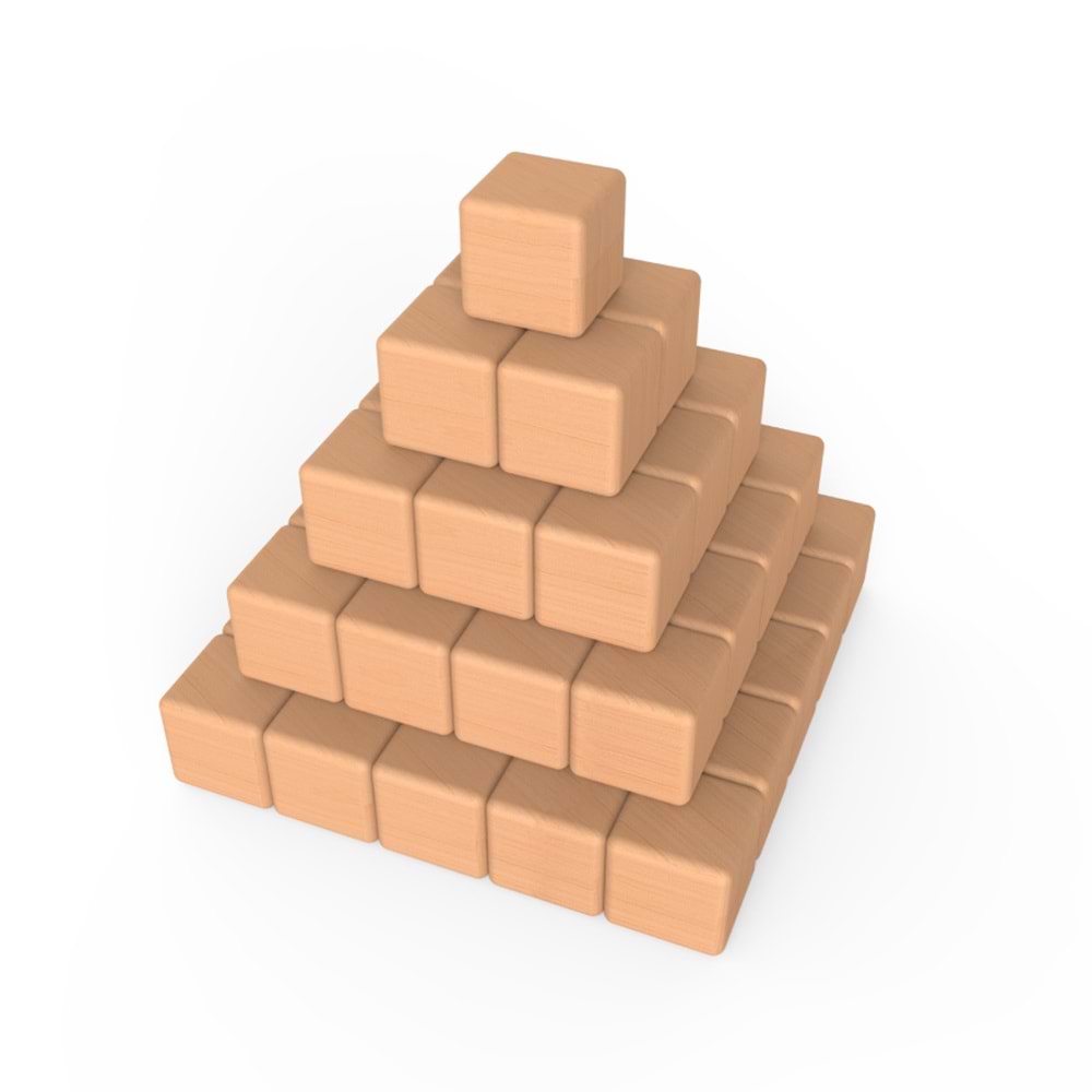 Boyanabilir Ahşap Küp (5x5x5) (10 Adet)