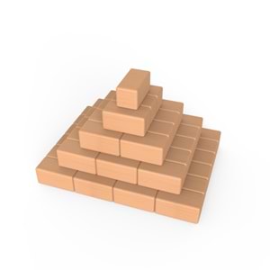 Boyanabilir Ahşap Prizma (5x5x5) (10 Adet)