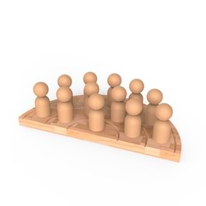 Ahşap Peg Bebekler (12+1 Gökkuşağı)