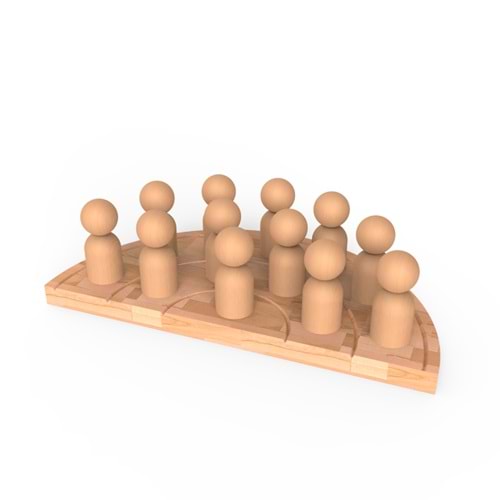 Ahşap Peg Bebekler (12+1 Gökkuşağı)